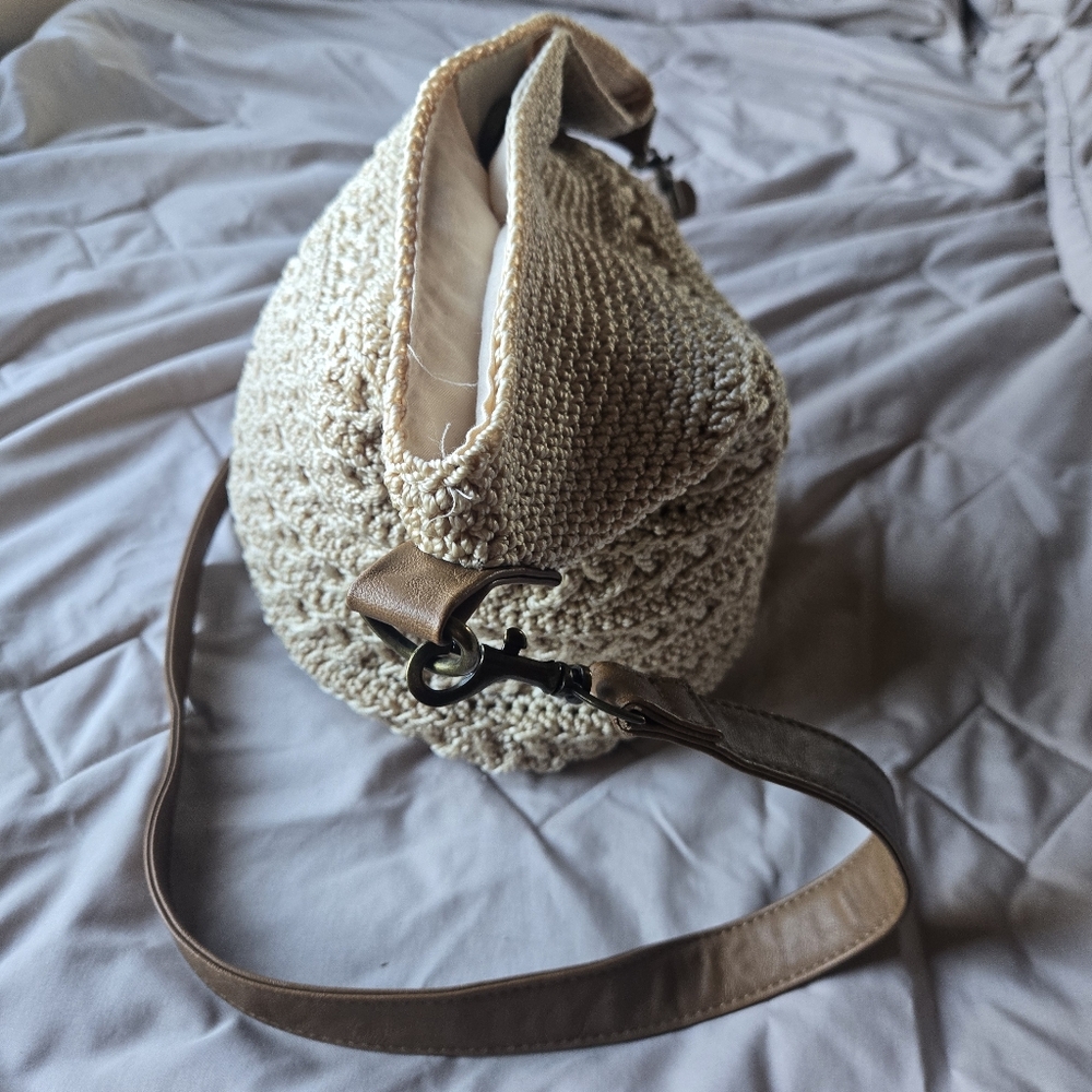 Sonoma Woven Crochet Shoulder Bag with Adjustable Strap